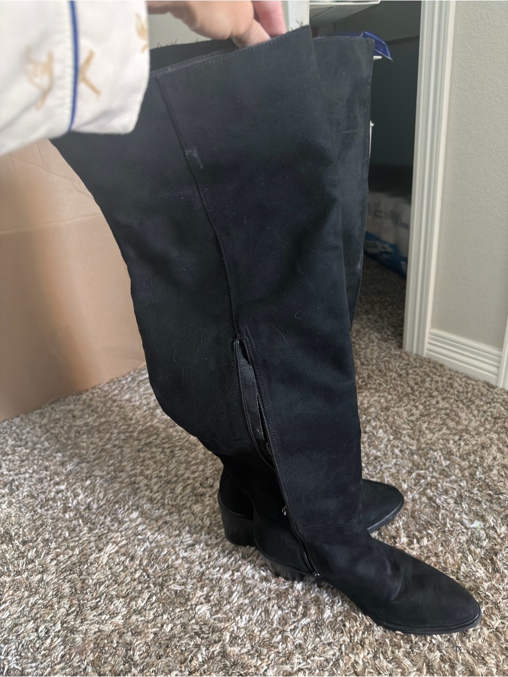 Nordstrom Rack Women’s Black Over-the-Knee Boots - Classic Suede Style